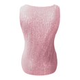 thumbnail image 5 of JGNGSHN Womens Sequin Tops Glitter SleevelessCasual Fashion V Neck Tank Top Sparkly Club Party Vest Pink XXL, 5 of 6