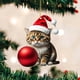 thumbnail image 3 of Gato Navidad lindos adornos colgantes acrílico árbol coche colgante decoraciones (E), 3 of 6