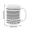 thumbnail image 2 of Ceramic Coffee Mug With Geometric Pattern And Botanical Motif Large Capacity Handle Dishwasher Safe For Home Office Use, 2 of 4