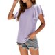 thumbnail image 5 of Sonducket Camiseta de manga corta para mujer, suéter calado bonito estético, blusa para fiesta, trabajo, verano, moda, Top, ropa elegante para Type3 NO3, 5 of 6