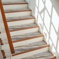 thumbnail image 4 of Abstract Rock Strata Stair Treads Non Slip for Steps Industrial Style Layered Rock Strata Textures 15 Pcs Reusable Adhesive Stair Runner Mats for Dogs Elders Carpet Treads Rugs for Staircase 8x30 In, 4 of 9