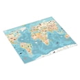 thumbnail image 2 of Xecao World Map With Animals 1 Print Dish Drying Mat for Kitchen Counter,Absorbent Coffee Bar Mat, Dish Drainer Rack Mats,Dining Room Decoration, 2 of 8