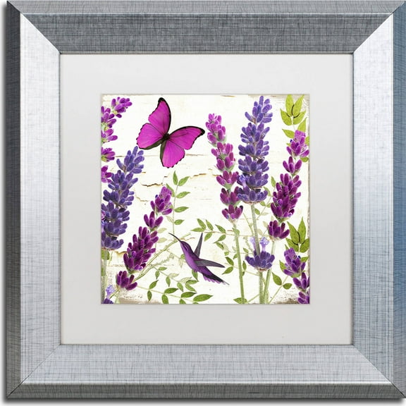 Trademark Fine Art "Lavender II" Canvas Art by Color Bakery, White Matte, Silver Frame