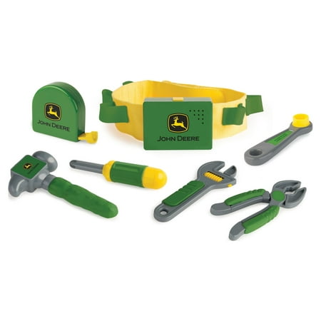 UPC: 0036881350705 | John Deere Deluxe Talking Toolbelt Set With Tool Sounds and Phrases 7 Pieces