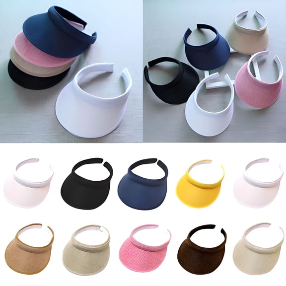 TELOLY Sun Visors for Women Golf Visor Sports Sun Visor Hat Cloth Covered Slip on Visor Cotton Visor Cap Tennis Visor