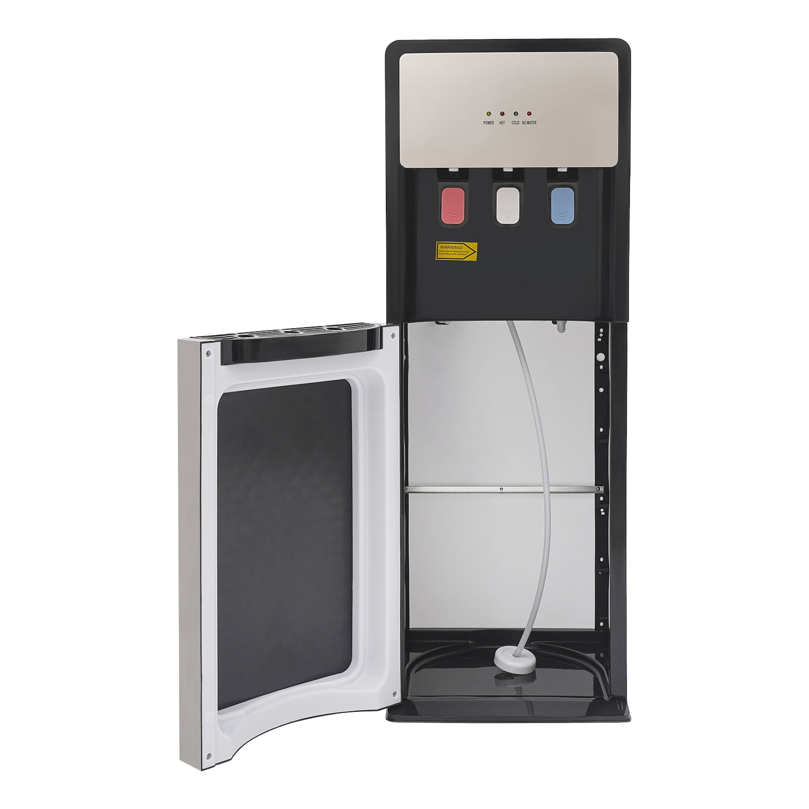 Silver Grey PP Water Dispenser Bottom Loading Water Cooler for 5 Gal Bottles with Indicator Lights