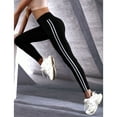 SOMER Women's Yoga Leggings High Waisted with Side Stripes Slim Fit