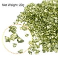 thumbnail image 3 of Uxcell 20g Crushed Glass Chips, 2-4mm Irregular Metallic Chunky Sequins Glass Stone Yellow Green, 3 of 5