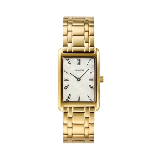 Reloj Obaku Denmark V311LXGWSG LINDE-Dorado