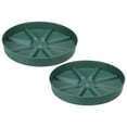 thumbnail image 1 of Uxcell 6 Inch Plant Saucers Tray, Durable Plastic Round Flower Pot Drip Tray, White 2Pcs, Green 10.5 Inch, 1 of 5