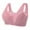 Pink, variant on Viikei Bras for Women Sports Bras Wirefree Plus Size Simple Pattern Front Button Shaping Cup