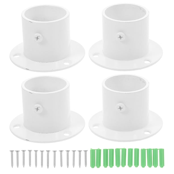 4 soportes para extremos de barra de cortina, bridas para armario, soportes para bridas de cortina, accesorios para barra de cortina.