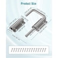 thumbnail image 2 of Updated U Patio Sliding Door Loop Lock Latch - 90/180 Degree Stainless Steel Security Bolt Lock for Barn, Garden, Fence Gate, Window - Multi-Angle Mounting (Silver-4 PCS), 2 of 6