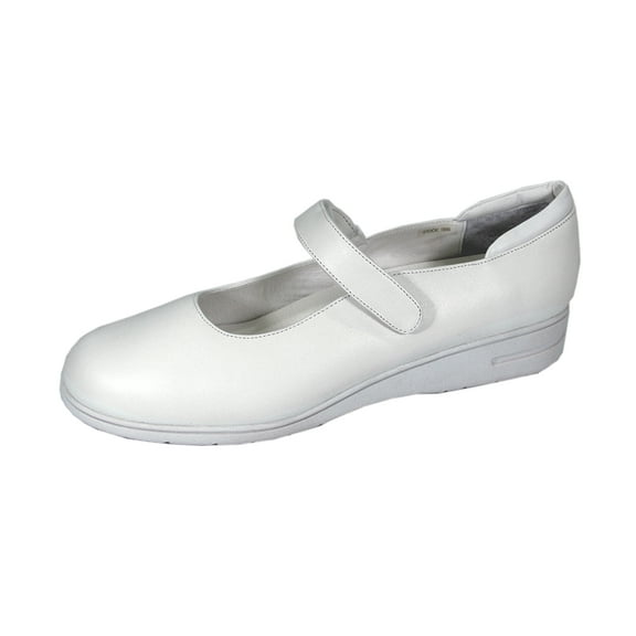 24 HOUR COMFORT Lilian Wide Width Comfort Shoes For Work and Casual Attire WHITE 5