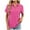 Hot Pink, variant on Annhoo Womens Golf Shirts Spring Solid Color Collar Breathable Short Sleeve Tops with Pocket Activewear Clothes