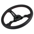 thumbnail image 1 of Volante perforado negro, 350 mm/14 pulgadas, marco de aluminio universal, volante con marco de aluminio, volante confiable y duradero, 1 of 9