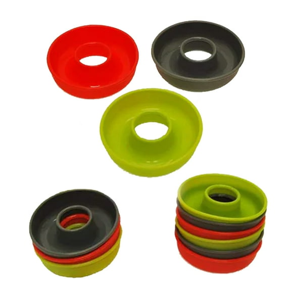 Gourmet Doughnut - Silicone Liners Kitchen Baking Donut Makers Mini Cake Mold 12-Pack Multi-Colored