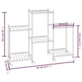 thumbnail image 2 of vidaXL Flower Stand with Wheels 32.7"x9.8"x25" Black Iron, 2 of 5