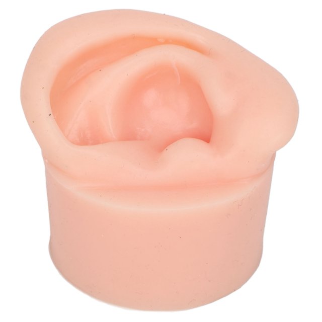 Silicone Piercing Model, Silicone Ear Model, Flexible, Soft, Reusable, High Simulation, Piercing, Ear Model for Educational Display, Ear Model