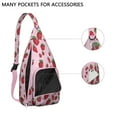 thumbnail image 4 of Colored Strawberry Sling Backpack - Playful Fruit Pattern Crossbody Bag, Fashionable Daypack for Teens, 4 of 4