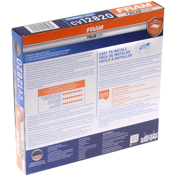 FRAM CV12820, TrueAir Premium Cabin Air Filter with N95 Filter