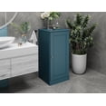 thumbnail image 5 of 100% Solid Wood Short Bathroom Cabinet with Solid Door - 16.5" W x 36" H - Teal Blue Wooden Cabinet, 5 of 5