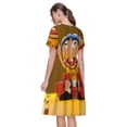 thumbnail image 7 of Lsque Sml Jeffy Print Women's Casual Dress T-Shirt Summer Short Sleeve Scoop Neck Swing Dresses, 7 of 7