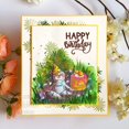 thumbnail image 2 of Creative Expressions Tampons Transparents de Designer Boutique 6"X8"-Happy Paresseux Day, 2 of 2