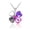 Purple and Pink, variant on Fashion Austrian Crystal Lucky Four Leaf Clover Pendant Necklace
