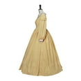 thumbnail image 3 of Women's Civil War Dress Victorian Dickens Costume Civil War Yellow Vintage Plaid Dress, 3 of 6