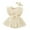 Beige, variant on KAOOCXU Girl New Bodysuit Flying Sleeved O-Neck Solid Color Butterfly Romper Easy To Play Wear