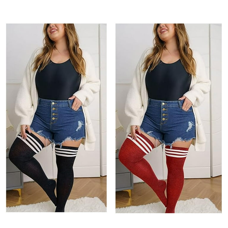 Plus size over the knee socks deals