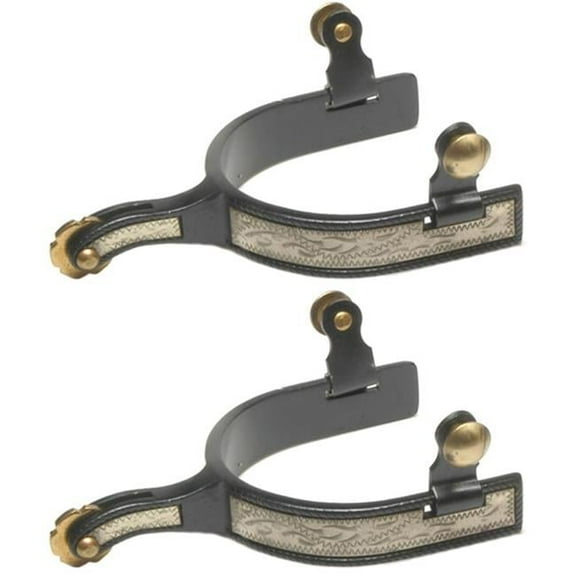 Jacks 11106 Black Steel Roping Spurs