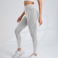 thumbnail image 4 of GEWSEY Women Scrunch Butt Lifting Seamless Leggings Booty High Waisted Workout Yoga Pants (Light Gray, S), 4 of 6