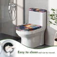 thumbnail image 5 of HELLHERO Rooster Flowers Toilet Lid Cover Set Universal & Washable Toilet Seat Cover Easy Care 2 Pieces, 5 of 8