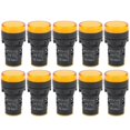 thumbnail image 1 of 10PCS LED Indicator Light Yellow LED Lamp for Industrial Equipment AC/DC 12V, 12mm Diameter, High Brightness, 1 of 5