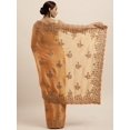 thumbnail image 6 of Yellow & Copper-Toned Floral Embroidered Art Silk Saree - 18477394, 6 of 6