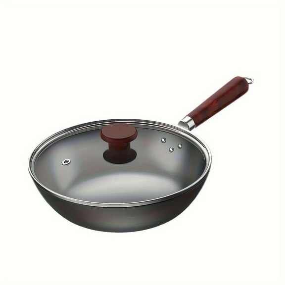 SUPOR Physical Non-Stick Cast Iron Wok 32cm Heavy Duty Non-Toxic Kitchen Cooking Pan for Gas Stove/Fireplace, Durable and Rust-Resistant