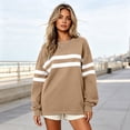 thumbnail image 5 of Women's 2026 Striped Oversized Sweatshirt Spring Crewneck Long Sleeve Shirts Casual Color Block Pullover Tops, 2XL, 5 of 5