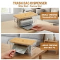 thumbnail image 5 of Trash Bag Holder with Bamboo Lid, Stackable Storage for Laundry Room Organization, Extra Large Garbage Bag Dispenser, Under Sink Pantry Organizer, 5 of 7