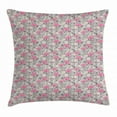 thumbnail image 1 of Floral Throw Pillow Cushion Cover, Repeating Pattern of Dandelions Multilayered Gillyflowers on Greyish Background, Decorative Square Accent Pillow Case, 18 X 18 Inches, Multicolor, by Ambesonne, 1 of 2