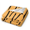 thumbnail image 6 of Orange Tiger Stripe Throw Blanket, Fluffy Soft Cozy Blanket Flannel Plush Microfiber Couch Throw, 50"x40", 6 of 8