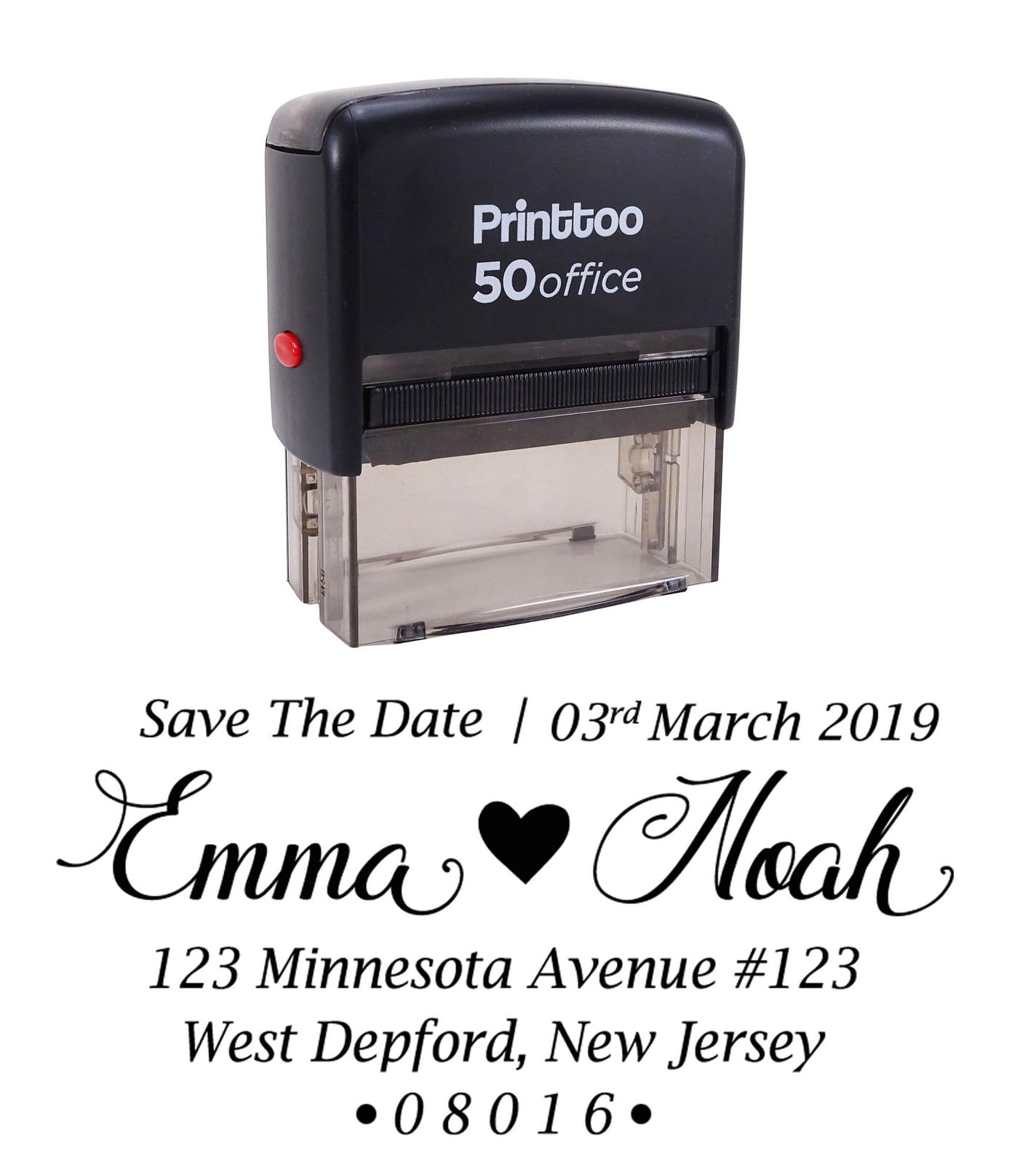 Printtoo Personalized Wedding Love Save The Date Stamper Customized Self  Inking Rubber Stamp 
