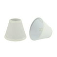 thumbnail image 1 of Aspen Creative 32110-2 6" Bottom Width Transitional Design Small Hardback Empire Shape Chandelier Clip-On Lamp Shade Set (2 Pack), 3" x 6" x 5", Off White Linen, 2 Count, 1 of 1