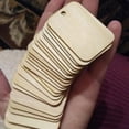 thumbnail image 4 of Abbracc 25 Piece Hanging Wooden Rectangle Craft Shape Tags Embellishments for DIY Crafts, 4 of 9