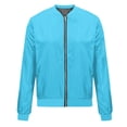thumbnail image 5 of GXIPO Women's Casual Bomber Jacket Lightweight Windbreaker Jackets Long Sleeve Windproof Spring Fall Jackets with Pockets Blue M, 5 of 5