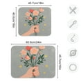 thumbnail image 4 of Yayeee Dish Drying Mat for Kitchen Counter 16"x18" Microfiber Absorbent Pad, Stars Flower, 4 of 7