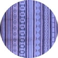 thumbnail image 1 of Ahgly Company Machine Washable Indoor Round Southwestern Blue Country Area Rugs, 7' Round, 1 of 4