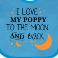 thumbnail image 4 of Inktastic I Love My Poppy to the Moon and Back Boys or Girls Baby Bib, 4 of 4