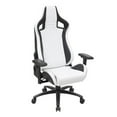 thumbnail image 4 of Pemberly Row Faux Leather Adjustable Gaming Chair in White & Black, 4 of 11